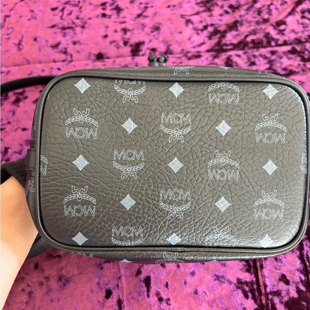 MCM Visetos Essential Drawstring Bucket Bag